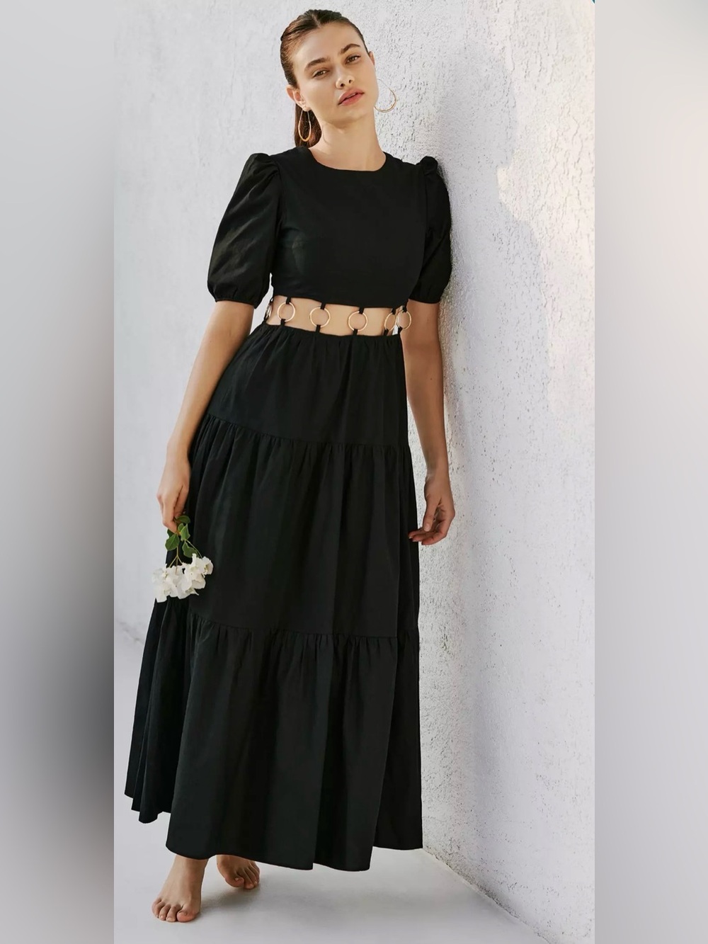 Anthropologie Charlie Holiday linen/cotton Andrea Maxi dress